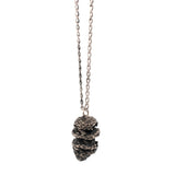 sterling silver alder cone necklace