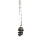sterling silver alder cone necklace