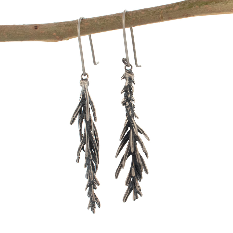 sterling silver American seagrass earrings