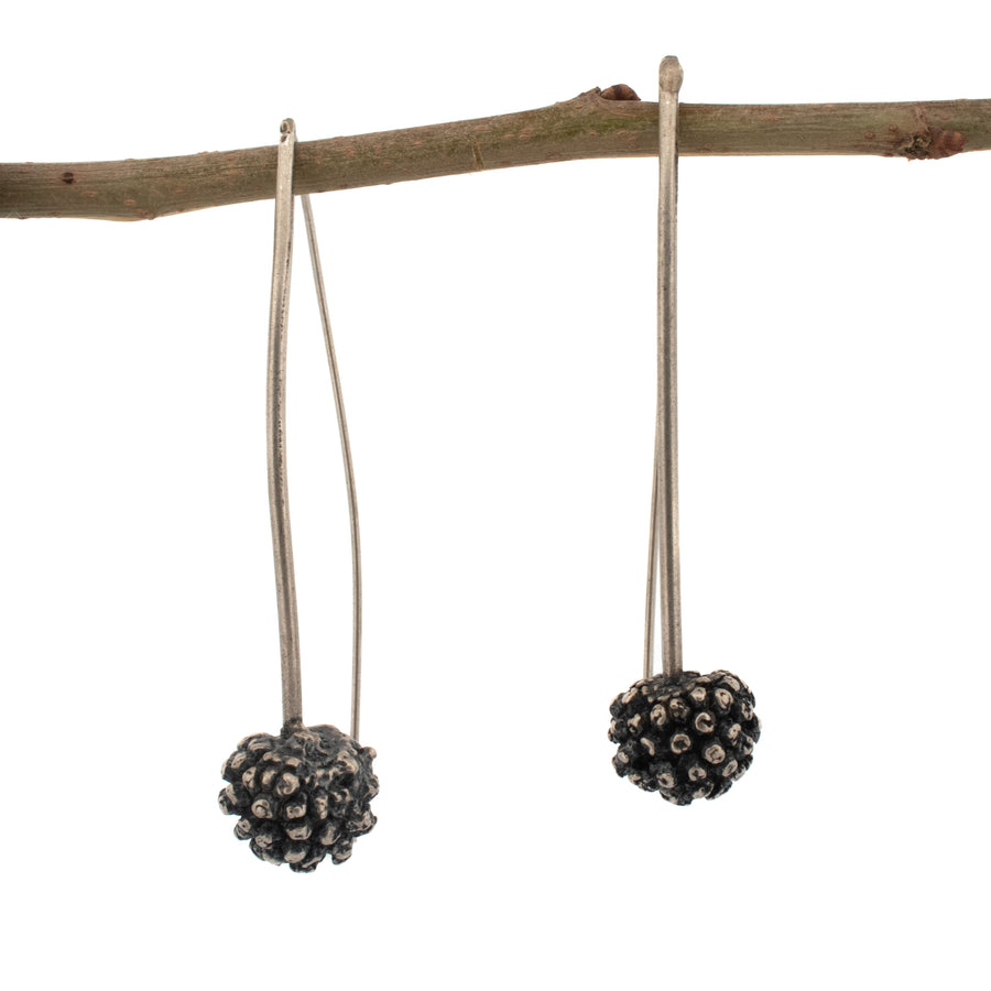 sterling silver kousa dogwood earrings