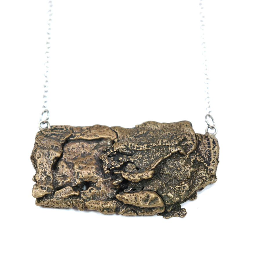tree bark necklace: large