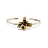 large single floral succulent cuff bracelet