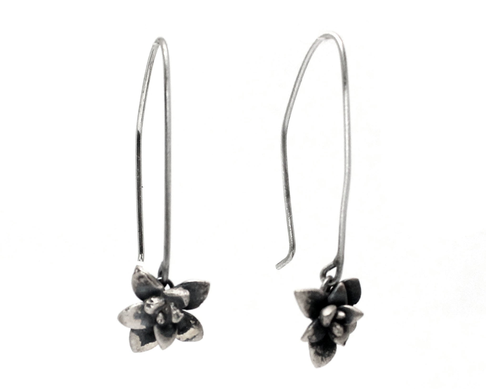 floral succulent earrings : drop
