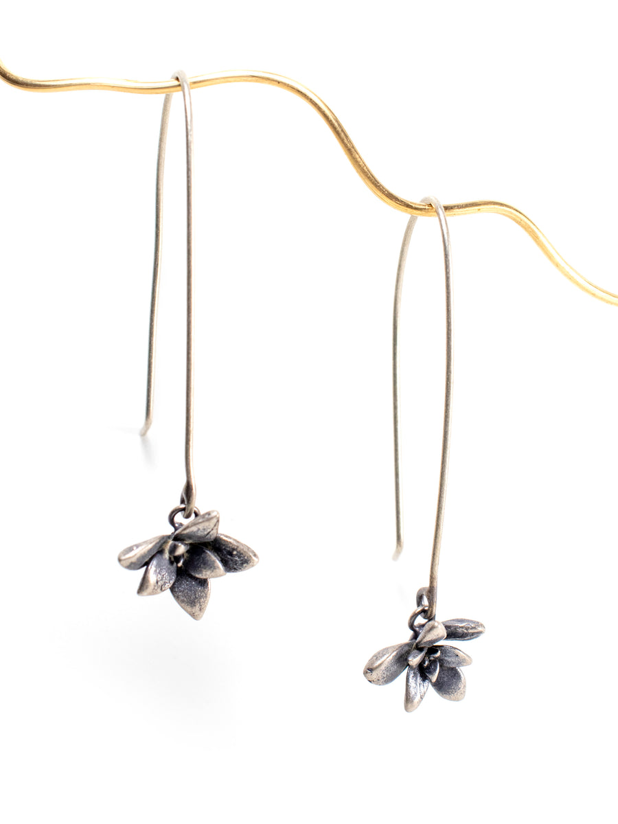 floral succulent earrings : drop