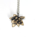 floral succulent necklace: medium