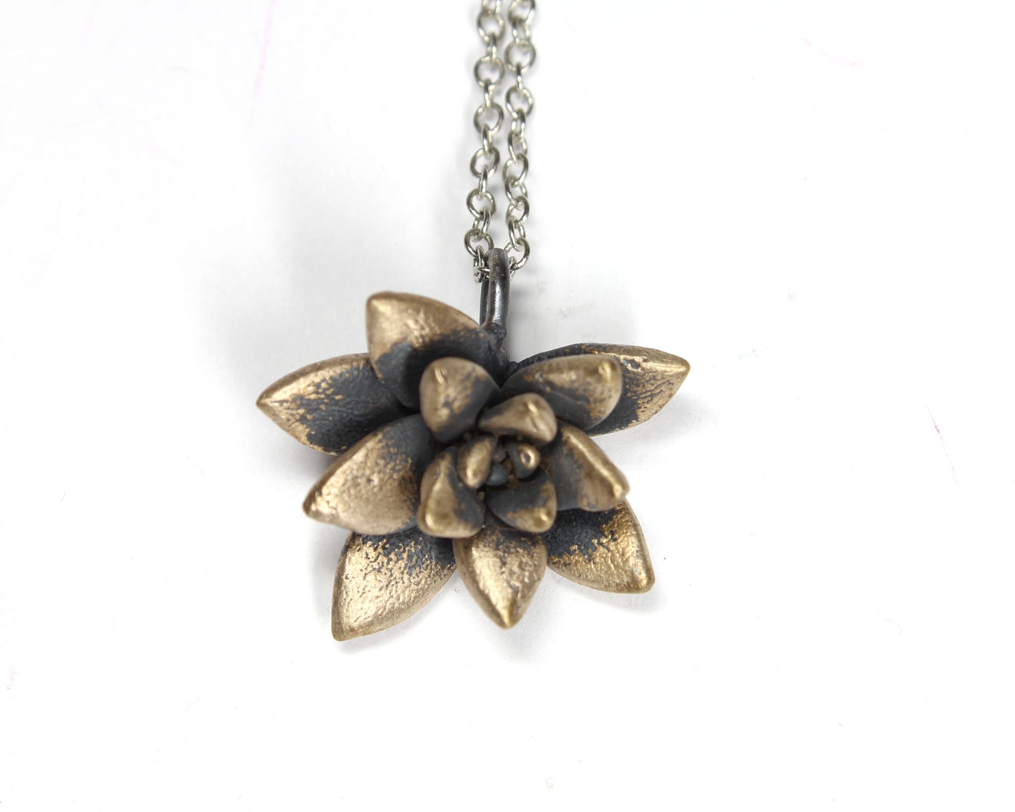 floral succulent necklace: medium