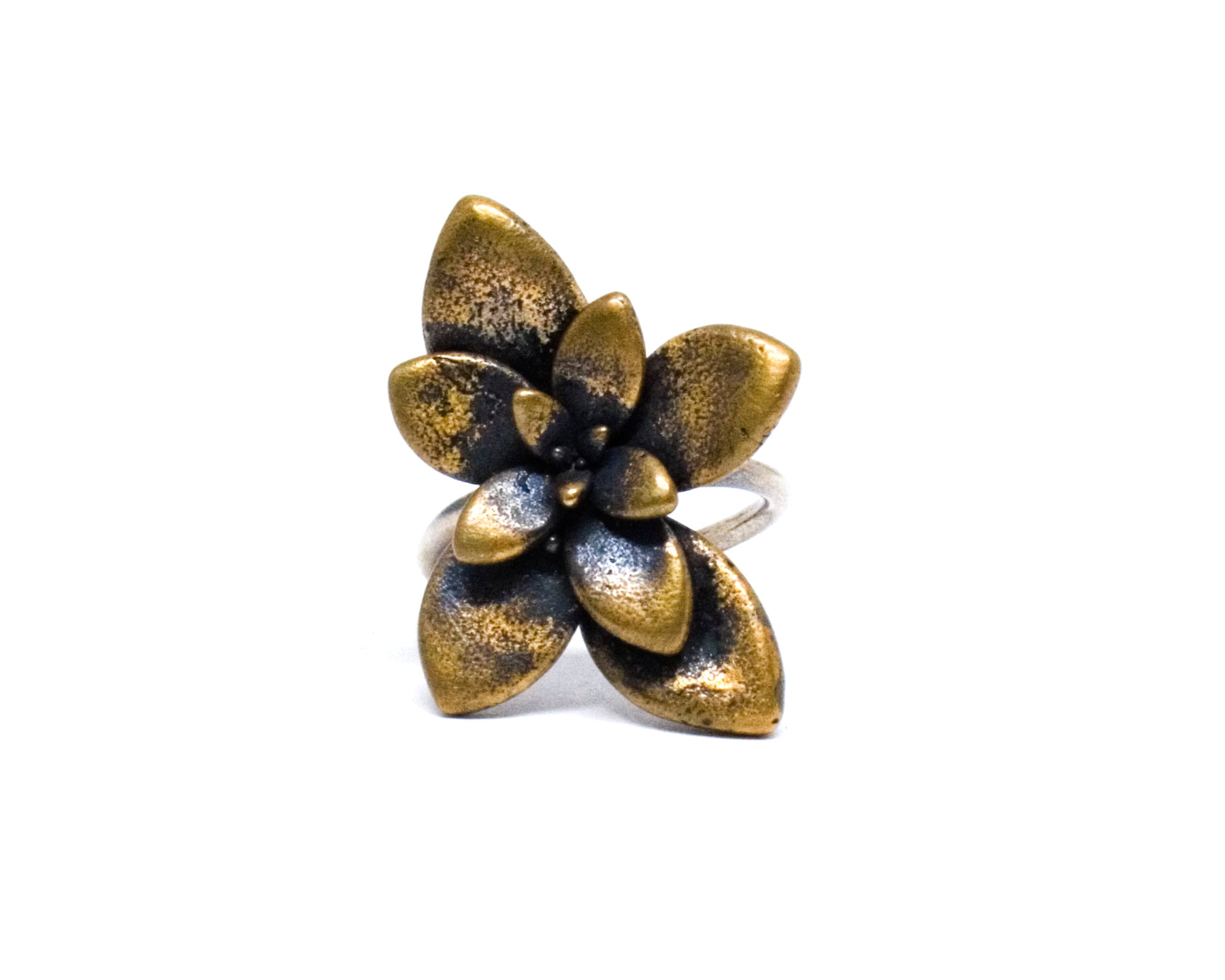 floral succulent cufflinks