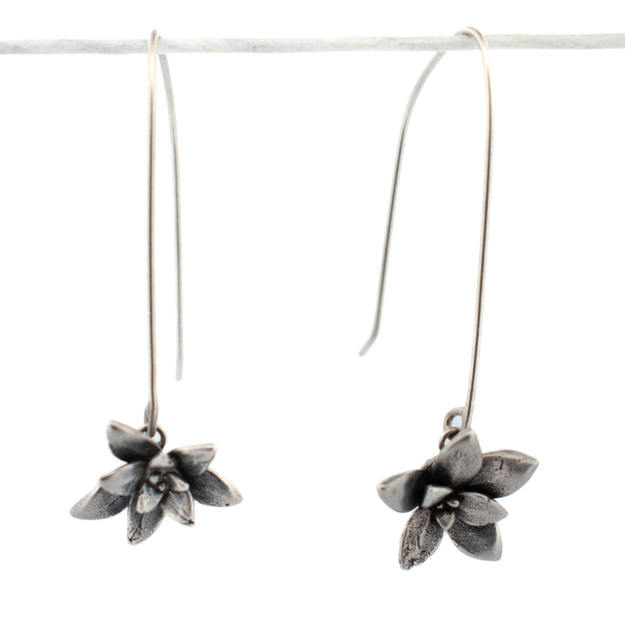 floral succulent earrings : drop