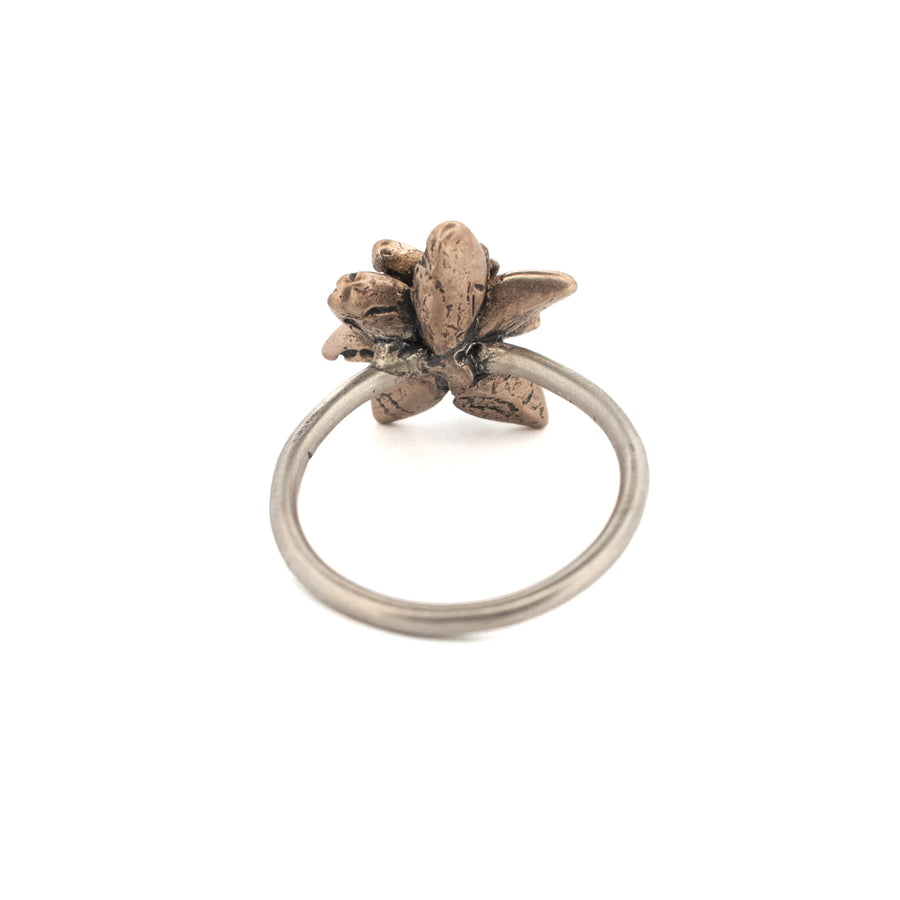 small floral succulent ring