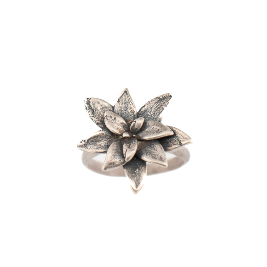 small floral succulent ring