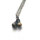 bronze seed necklace: mini acorn bunch