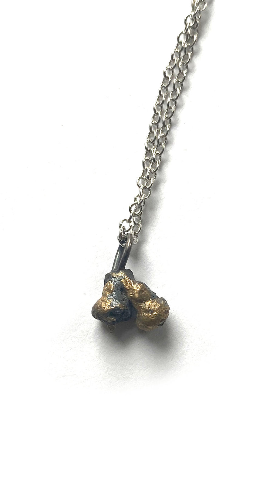 bronze seed necklace: mini acorn bunch