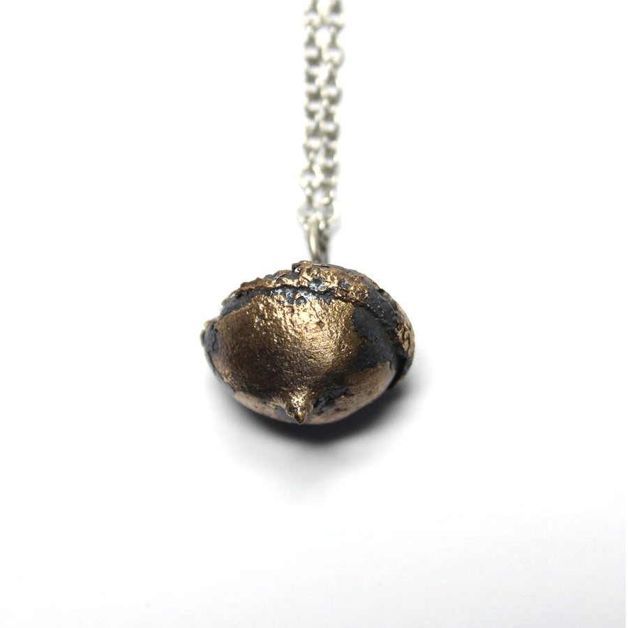 seed necklace: whole acorn