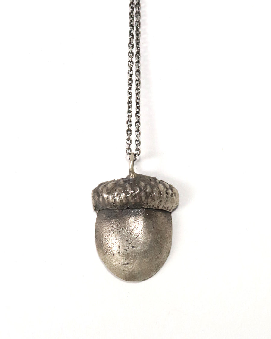 seed necklace: half acorn