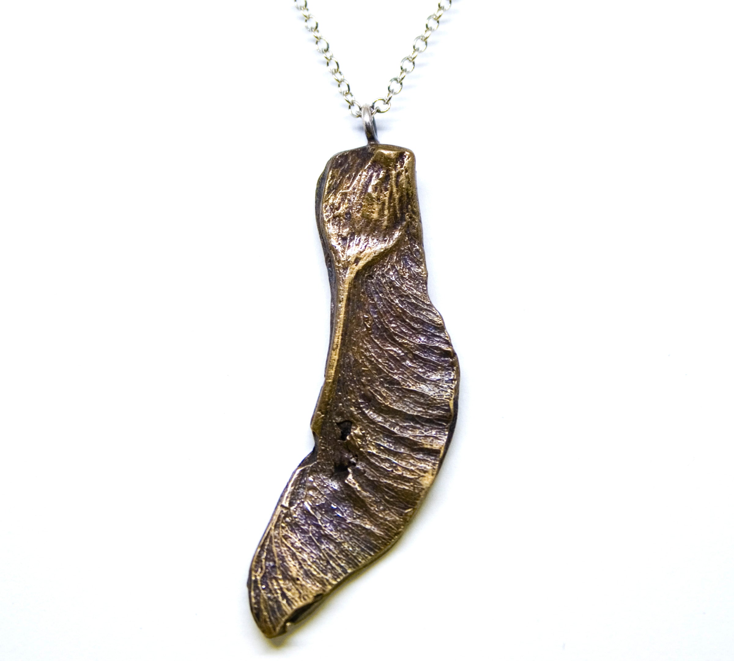 maple seed wing necklace