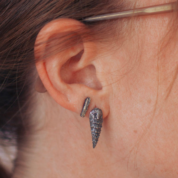 Haworthia succulent dagger post earrings