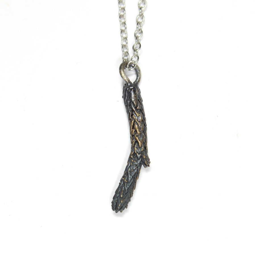 bronze small watch chain succulent necklace