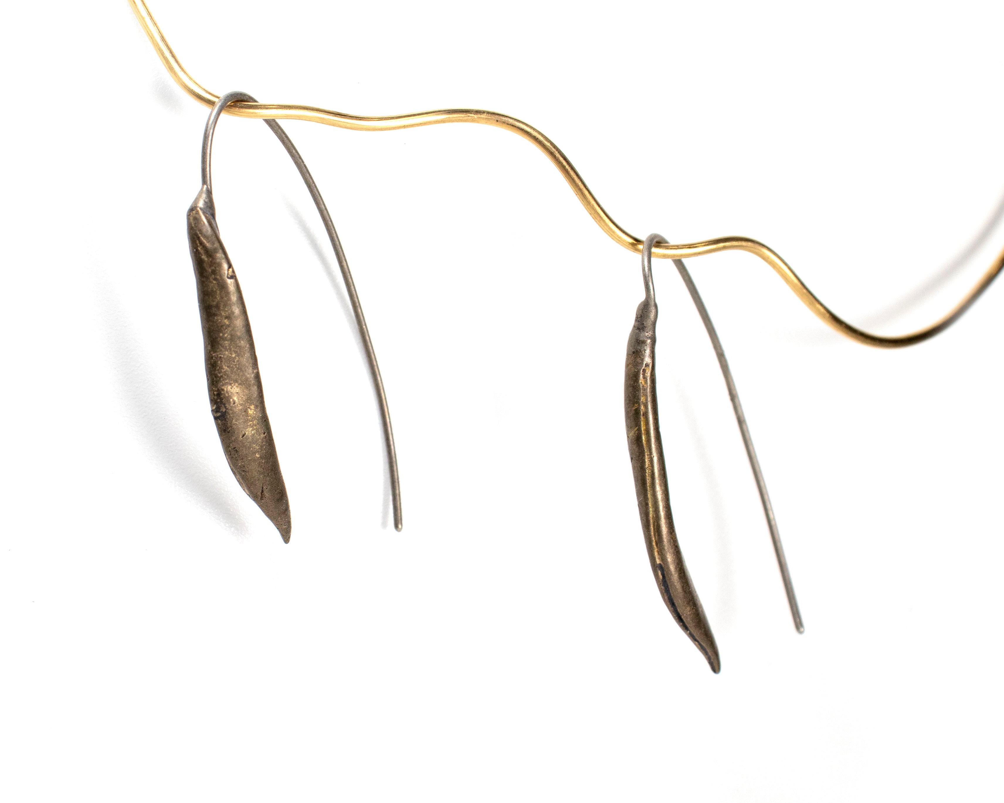 happy bean succulent wishbone earrings