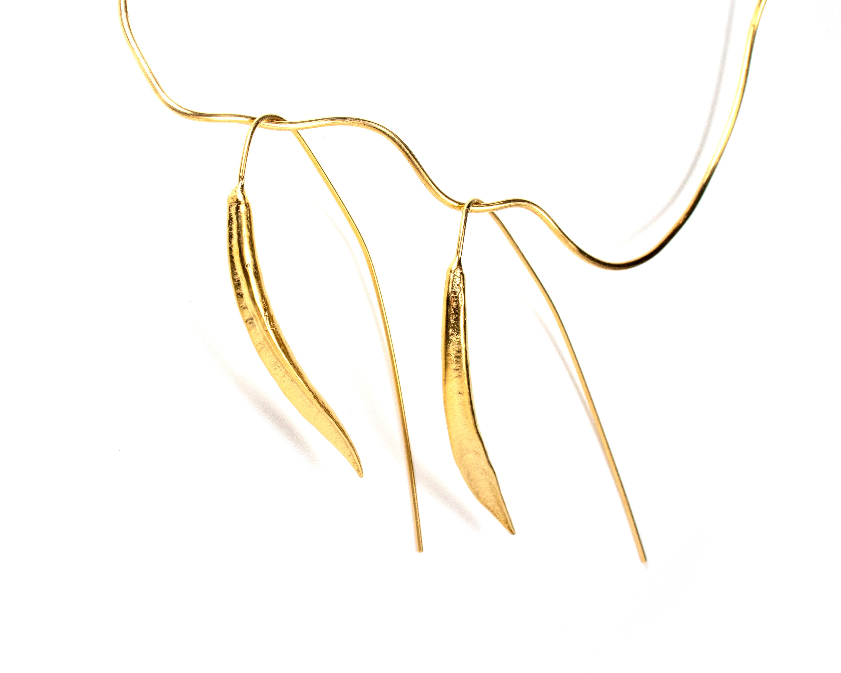 happy bean succulent wishbone earrings