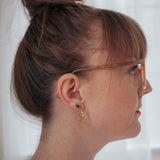 twig earrings: hoop
