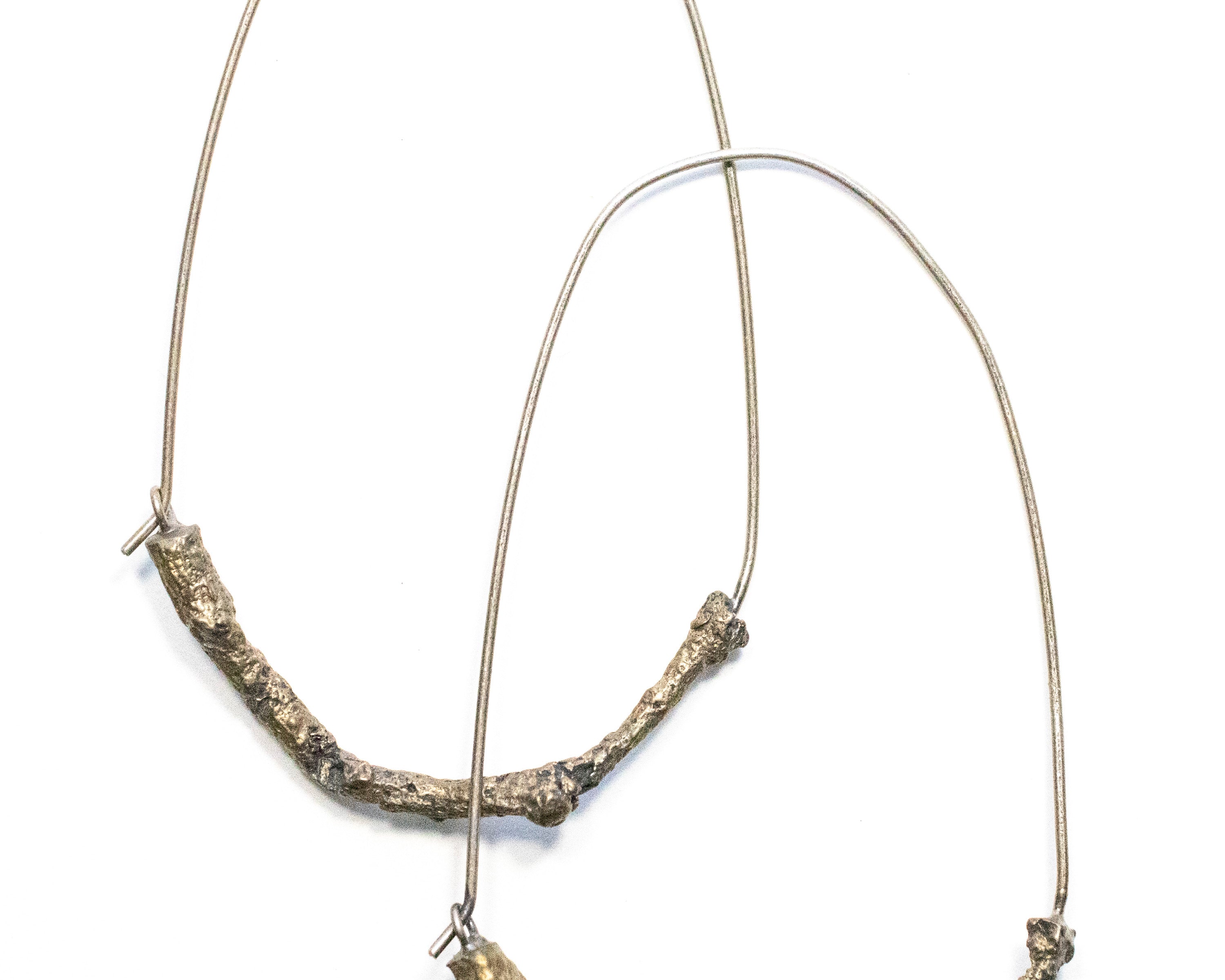 twig earrings : loop hoop