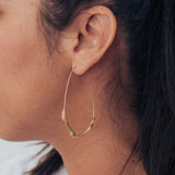 twig earrings : loop hoop