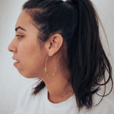 twig earrings : loop hoop