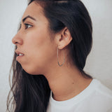 twig earrings : loop hoop