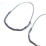twig earrings : loop hoop