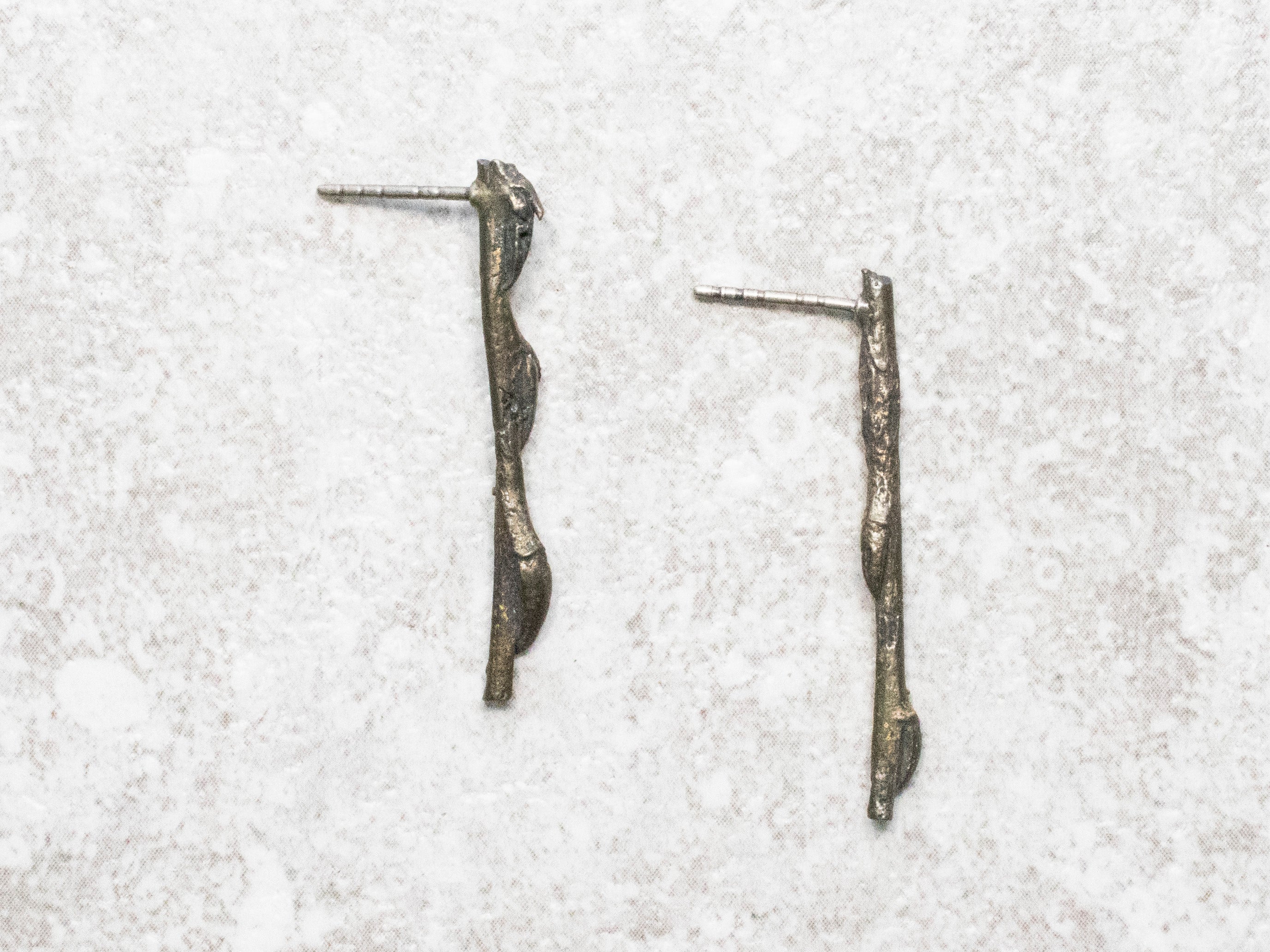 twig earrings: short