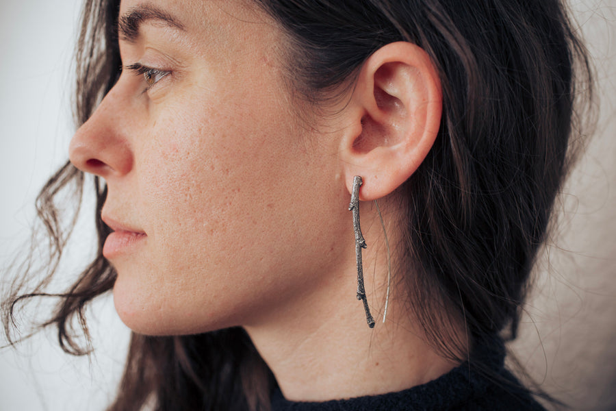 twig earrings: long