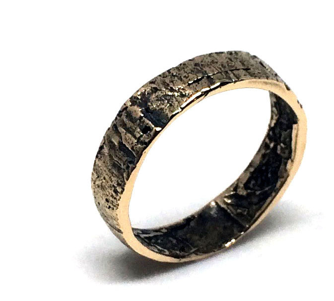 tree bark band: wedding