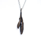 bronze day lily bud long necklace