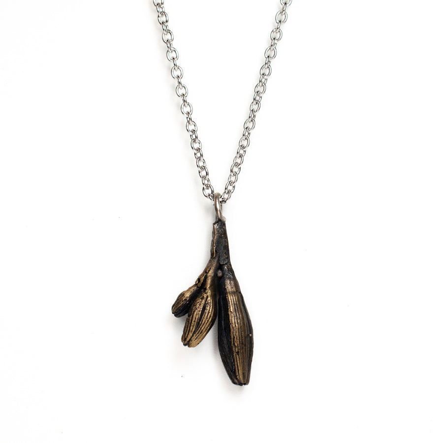 bronze day lily necklace 2